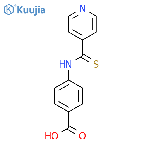 4-[(Pyridin-4-ylcarbonothioyl)amino]benzoic acid structure
