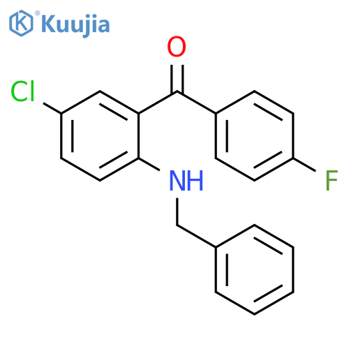 Methanone, [5-chloro-2-[(phenylmethyl)amino]phenyl](4-fluorophenyl)- structure