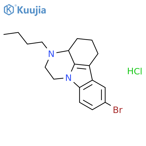 1H-Pyrazino[3,2,1-jk]carbazole,8-bromo-3-butyl-2,3,3a,4,5,6-hexahydro-, hydrochloride (1:1) structure
