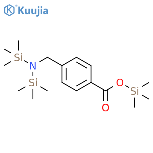 Benzoic acid, 4-[[bis(trimethylsilyl)amino]methyl]-, trimethylsilyl ester structure