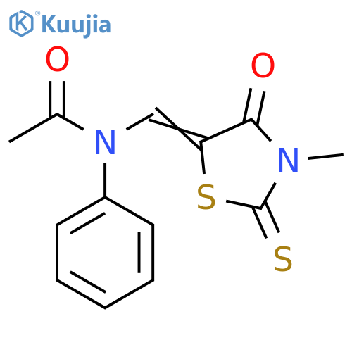 Acetamide, N-[(3-methyl-4-oxo-2-thioxo-5-thiazolidinylidene)methyl]-N-phenyl- structure