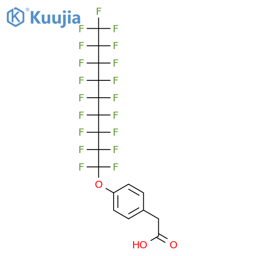 Benzeneacetic acid, 4-[(nonadecafluorononyl)oxy]- structure