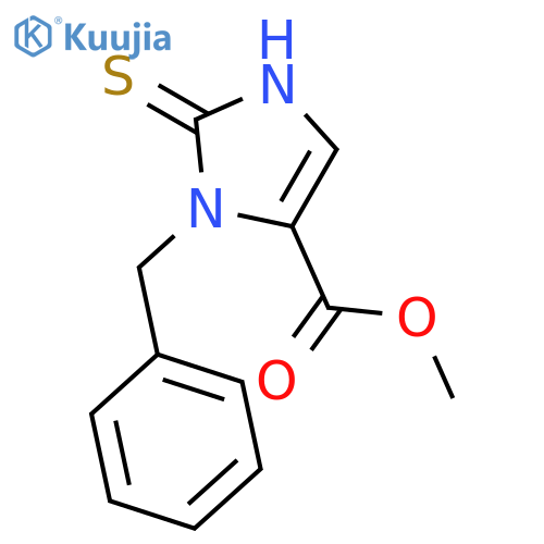 methyl 3-benzyl-2-sulfanylidene-2,3-dihydro-1H-imidazole-4-carboxylate structure