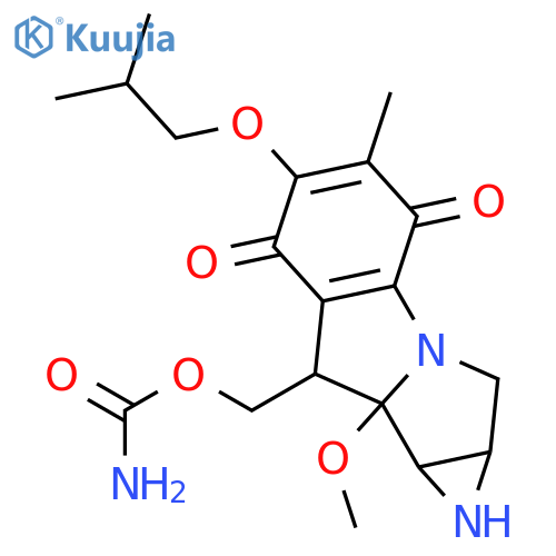 [(8S,8aR)-8a-methoxy-5-methyl-6-(2-methylpropoxy)-4,7-dioxo-1,1a,2,4,7,8,8a,8b-octahydroazireno[2',3':3,4]pyrrolo[1,2-a]indol-8-yl]methyl carbamate structure