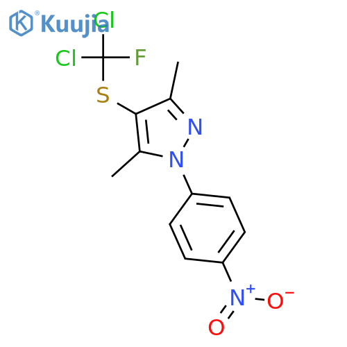 1H-Pyrazole,4-[(dichlorofluoromethyl)thio]-3,5-dimethyl-1-(4-nitrophenyl)- structure