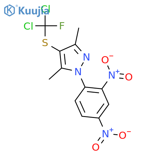 1H-Pyrazole,4-[(dichlorofluoromethyl)thio]-1-(2,4-dinitrophenyl)-3,5-dimethyl- structure