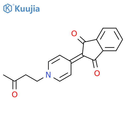 1H-INDENE-1,3(2H)-DIONE, 2-[1-(3-OXOBUTYL)-4(1H)-PYRIDINYLIDENE]- structure