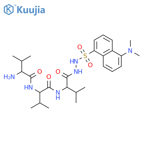 L-Valine,L-valyl-L-valyl-, 2-[[5-(dimethylamino)-1-naphthalenyl]sulfonyl]hydrazide (9CI) structure