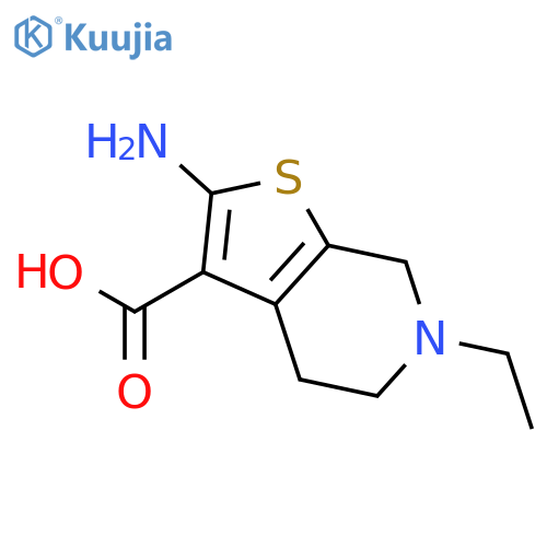 2-amino-6-ethyl-4H,5H,6H,7H-thieno2,3-cpyridine-3-carboxylic acid structure