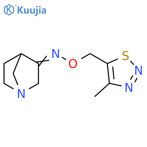 1-Azabicyclo[2.2.1]heptan-3-one,O-[(4-methyl-1,2,3-thiadiazol-5-yl)methyl]oxime structure