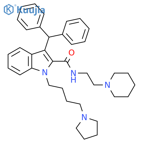 1H-Indole-2-carboxamide,3-(diphenylmethyl)-N-[2-(1-piperidinyl)ethyl]-1-[4-(1-pyrrolidinyl)butyl]- structure