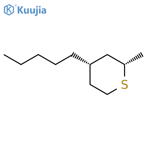 2H-Thiopyran, tetrahydro-2-methyl-4-pentyl-, cis- structure