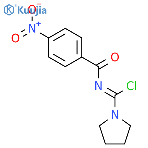 1-Pyrrolidinecarboximidoyl chloride, N-(4-nitrobenzoyl)- structure