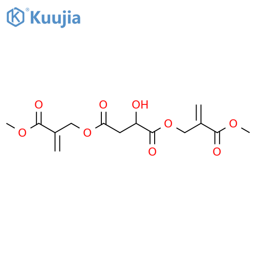 Butanedioic acid, hydroxy-, bis[2-(methoxycarbonyl)-2-propenyl] ester structure