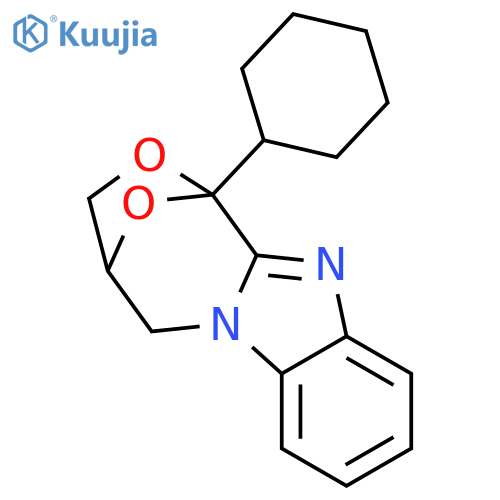 1,4-Epoxy-1H,3H-[1,4]oxazepino[4,3-a]benzimidazole,1-cyclohexyl-4,5-dihydro- structure