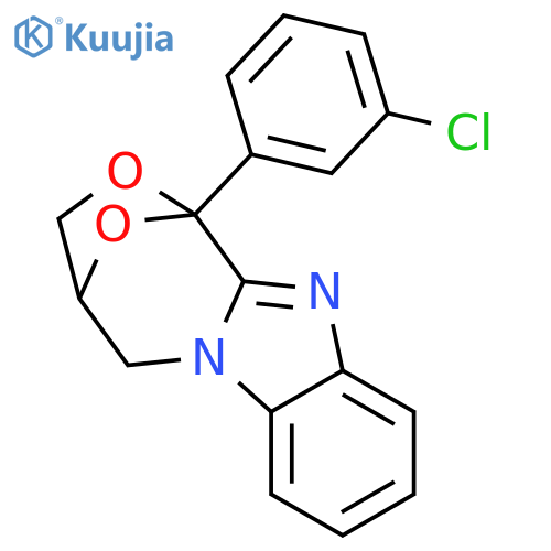 1,4-Epoxy-1H,3H-[1,4]oxazepino[4,3-a]benzimidazole,1-(3-chlorophenyl)-4,5-dihydro- structure
