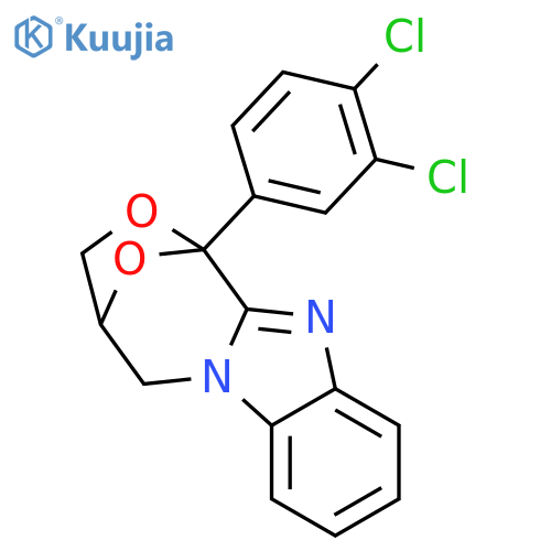 1,4-Epoxy-1H,3H-[1,4]oxazepino[4,3-a]benzimidazole,1-(3,4-dichlorophenyl)-4,5-dihydro- structure