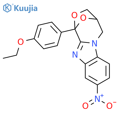 1-(4-ethoxyphenyl)-9-nitro-4,5-dihydro-1H,3H-1,4-epoxy[1,4]oxazepino[4,3-a]benzimidazole structure