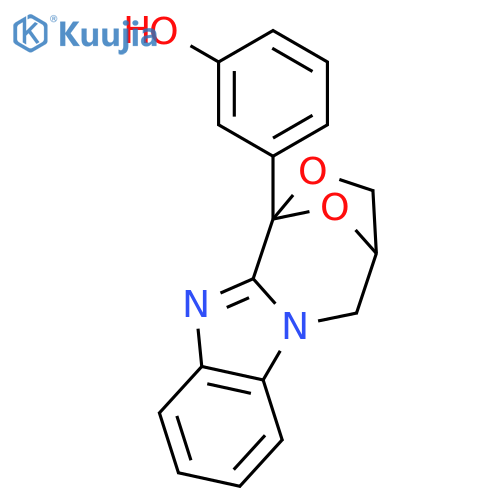 3-(4,5-dihydro-1H,3H-1,4-epoxy[1,4]oxazepino[4,3-a]benzimidazol-1-yl)phenol structure