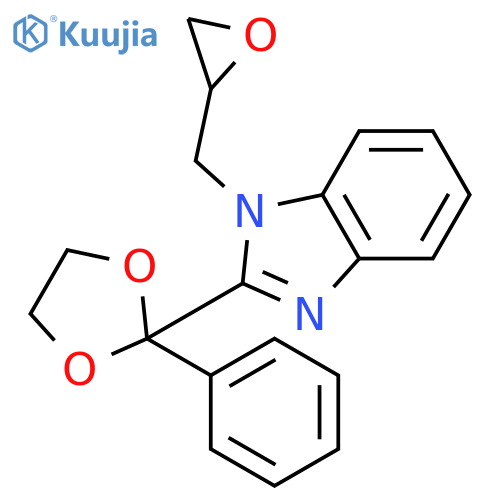 1H-Benzimidazole, 1-(oxiranylmethyl)-2-(2-phenyl-1,3-dioxolan-2-yl)- structure