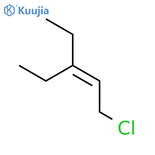 1-chloro-3-ethylpent-2-ene structure