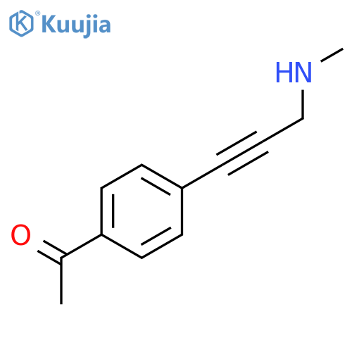 Ethanone, 1-[4-[3-(methylamino)-1-propynyl]phenyl]- structure