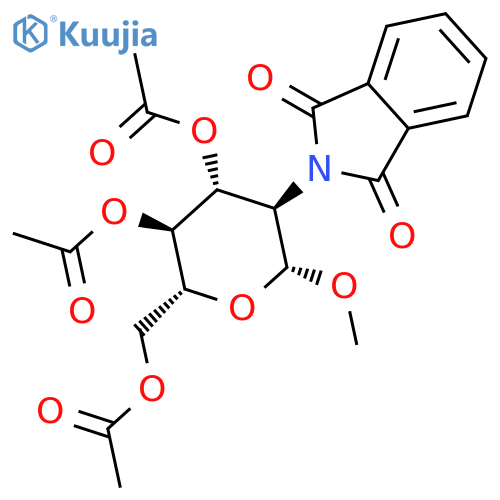 Methyl 2-Deoxy-2-N-phthalimido-3,4,6-tri-O-acetyl-b-D-glucopyranoside structure