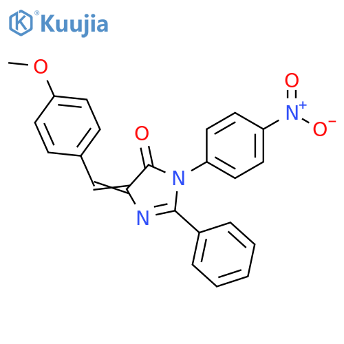 4H-Imidazol-4-one,3,5-dihydro-5-[(4-methoxyphenyl)methylene]-3-(4-nitrophenyl)-2-phenyl- structure