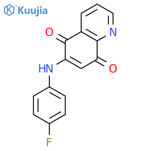 5,8-Quinolinedione, 6-[(4-fluorophenyl)amino]- structure
