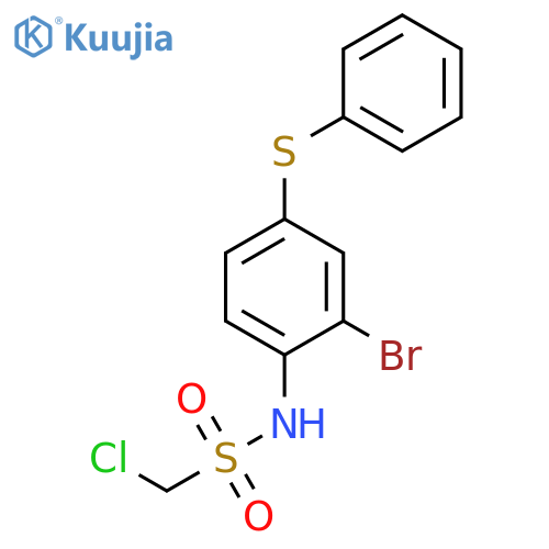 METHANESULFONAMIDE, N-[2-BROMO-4-(PHENYLTHIO)PHENYL]-1-CHLORO- structure