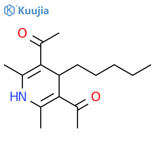 ETHANONE, 1,1'-(1,4-DIHYDRO-2,6-DIMETHYL-4-PENTYL-3,5-PYRIDINEDIYL)BIS- structure
