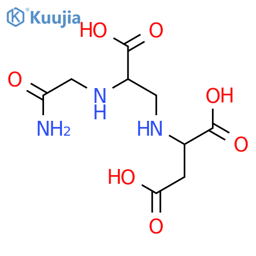 N-{(2R)-2-[(2-amino-2-oxoethyl)amino]-2-carboxyethyl}-L-aspartic acid structure
