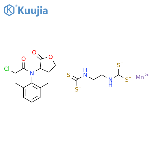 manganous; 2-chloro-N-(2,6-dimethylphenyl)-N-(2-oxotetrahydrofuran-3-yl)acetamide; [2-(disulfidomethylamino)ethylamino]methanedithioate structure