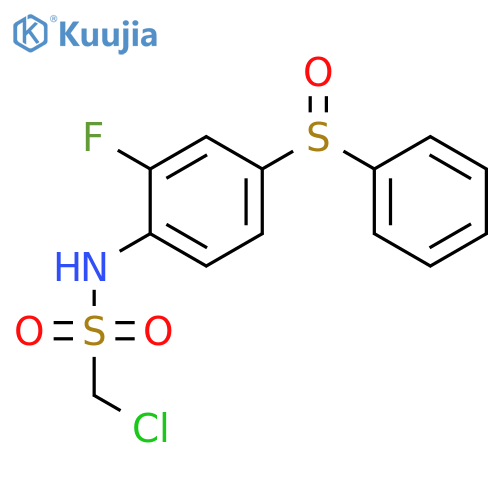 METHANESULFONAMIDE, 1-CHLORO-N-[2-FLUORO-4-(PHENYLSULFINYL)PHENYL]- structure