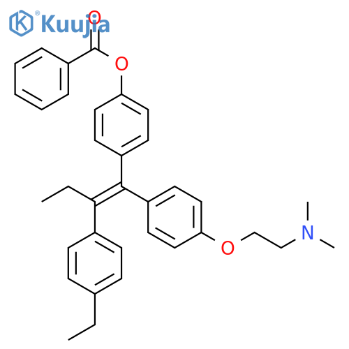 Phenol,4-[1-[4-[2-(dimethylamino)ethoxy]phenyl]-2-(4-ethylphenyl)-1-butenyl]-,benzoate (ester), (Z)- structure