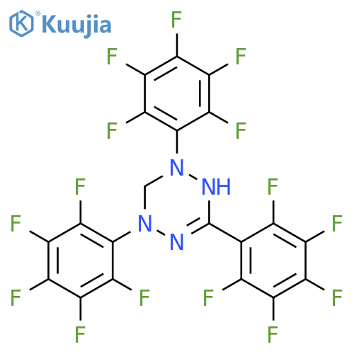 1,2,4,5-Tetrazin-1(2H)-yl, 3,4-dihydro-2,4,6-tris(pentafluorophenyl)- structure
