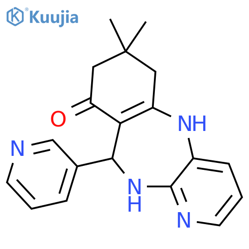 7,7-Dimethyl-10-pyridin-3-yl-5,6,7,8,10,11-hexahydro-9H-pyrido3,2-b1,4benzodiazepin-9-one structure