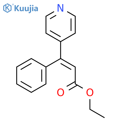 2-Propenoic acid, 3-phenyl-3-(4-pyridinyl)-, ethyl ester, (E)- structure
