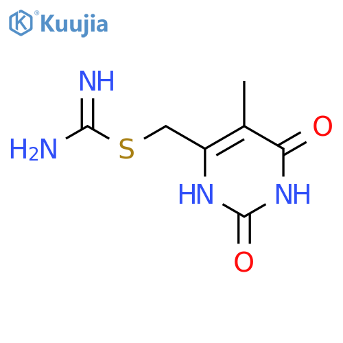 Carbamimidothioic acid,(1,2,3,6-tetrahydro-5-methyl-2,6-dioxo-4-pyrimidinyl)methyl ester structure