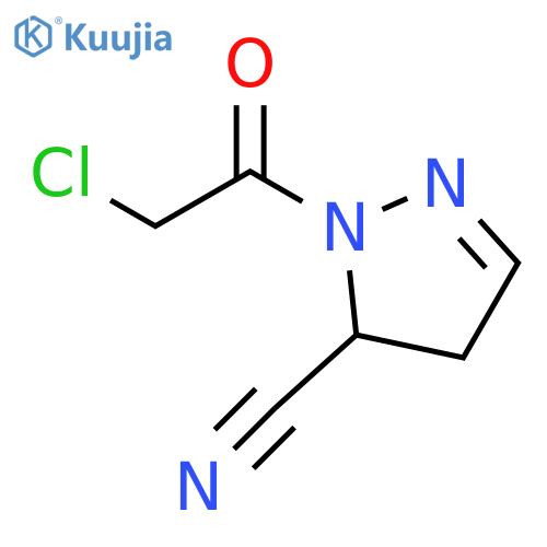 1H-Pyrazole-5-carbonitrile,1-(2-chloroacetyl)-4,5-dihydro- structure