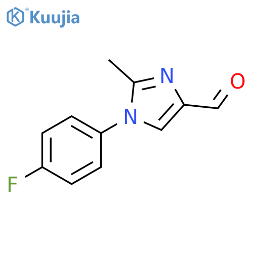 1-(4-fluorophenyl)-2-methyl-1H-Imidazole-4-carboxaldehyde structure