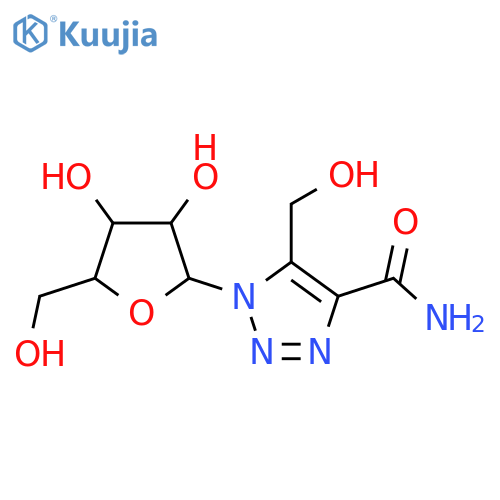 1H-1,2,3-Triazole-4-carboxamide,5-(hydroxymethyl)-1-b-D-ribofuranosyl- structure