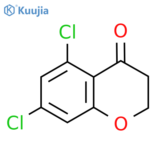5,7-dichloro-3,4-dihydro-2H-1-benzopyran-4-one structure