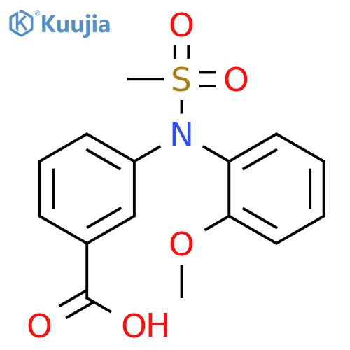 BENZOIC ACID, 3-[(2-METHOXYPHENYL)(METHYLSULFONYL)AMINO]- structure