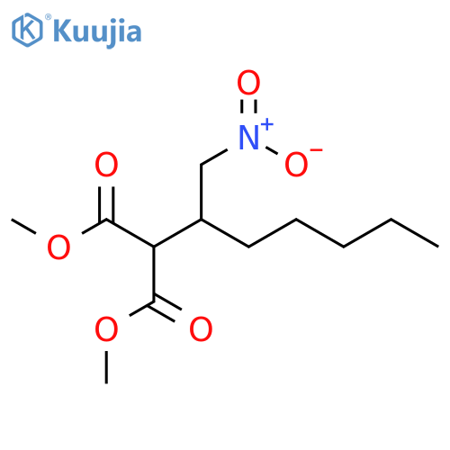 PROPANEDIOIC ACID, [1-(NITROMETHYL)HEXYL]-, DIMETHYL ESTER, (-)- structure