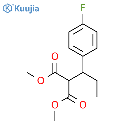 PROPANEDIOIC ACID, [1-(4-FLUOROPHENYL)PROPYL]-, DIMETHYL ESTER structure