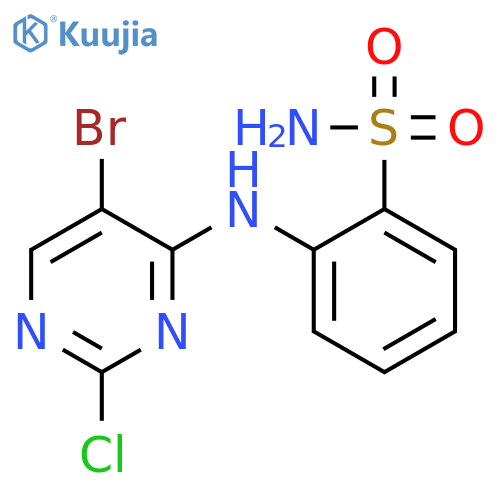 BENZENESULFONAMIDE, 2-[(5-BROMO-2-CHLORO-4-PYRIMIDINYL)AMINO]- structure
