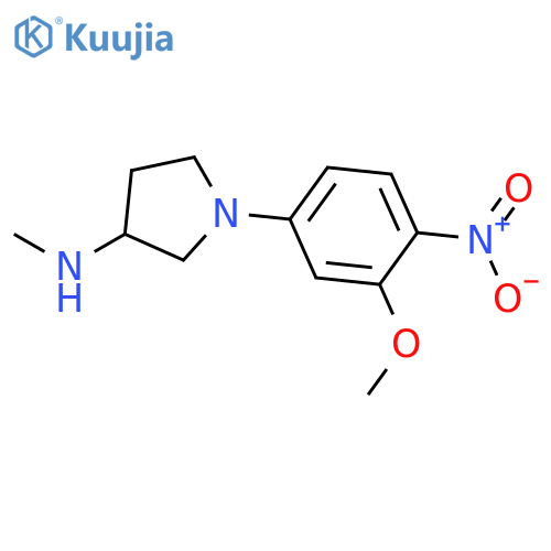 3-Pyrrolidinamine, 1-(3-methoxy-4-nitrophenyl)-N-methyl- structure