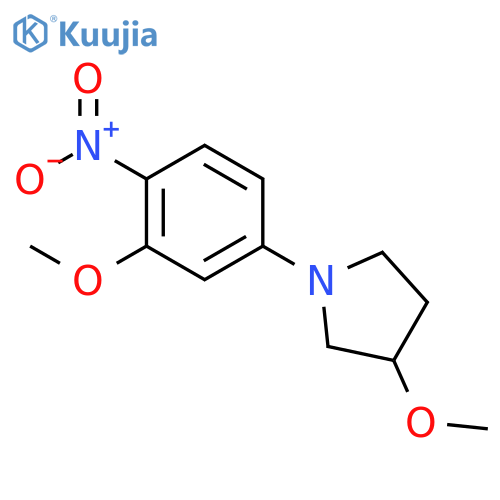 PYRROLIDINE, 3-METHOXY-1-(3-METHOXY-4-NITROPHENYL)- structure