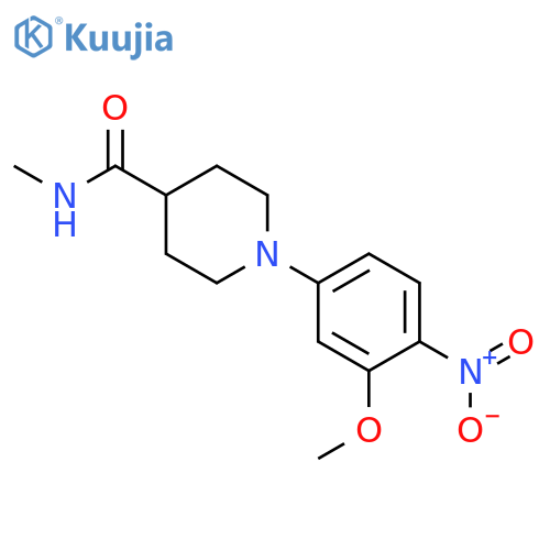 4-Piperidinecarboxamide, 1-(3-methoxy-4-nitrophenyl)-N-methyl- structure